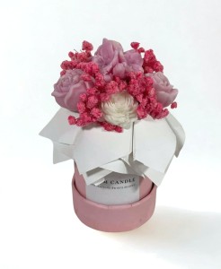 Mały Candle Flower Box Różowy 