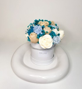 Candle Flower Box Turkusowy